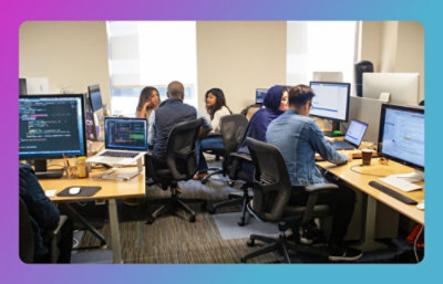 Image of a team meeting