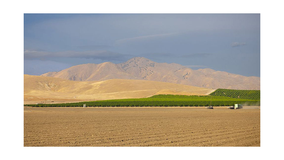 The Kern River feeds water to East Bakersfield farms in California