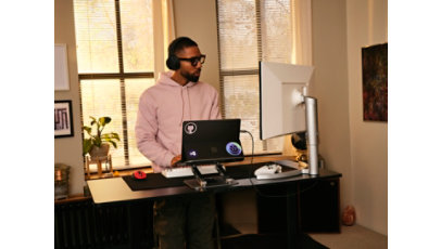 Male developer working remote.