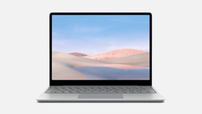 Ein Surface Laptop Go in der Farbe Platin.