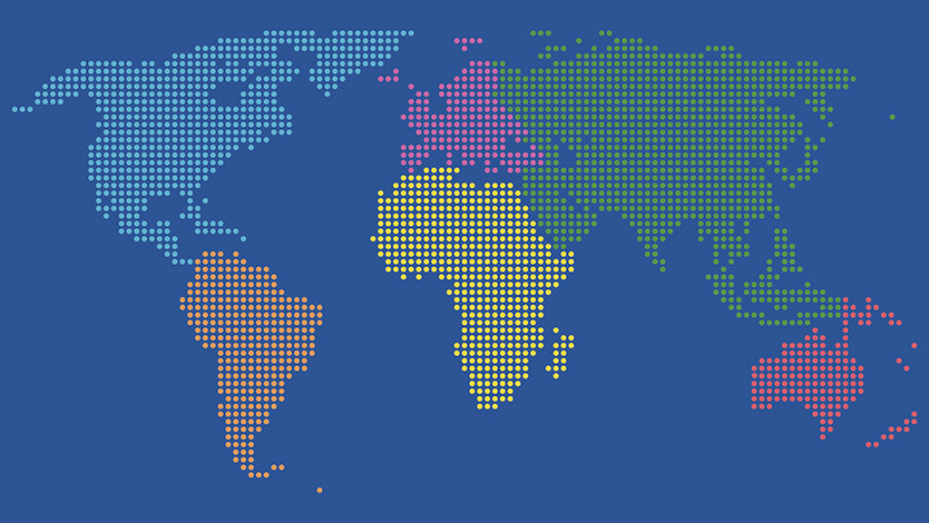 Illustration of a world map