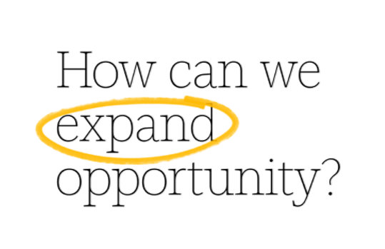 How can we expand opportunity?