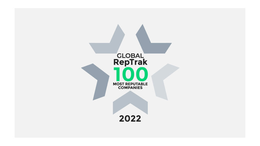 Global CSR RepTrak 100 logo.