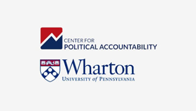 Center for Political Accountability logo and Wharton School at the University of Pennsylvania logo.