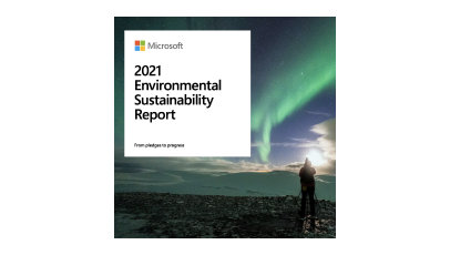 Cover of the 2021 Environmental Sustainability Report.