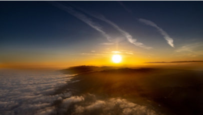 Sunset view of the Santa Monica Mountains