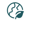 Earth with a leaf icon.