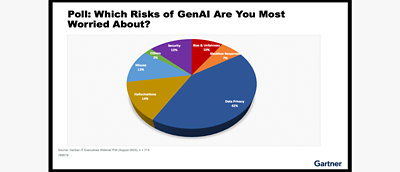 Poll results on GenAI risks: Data Privacy major concern, 42%