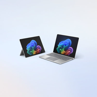 Surface Laptop and Surface Pro in platinum.