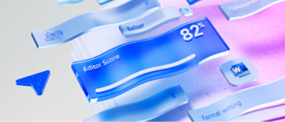 A screenshot of a computer screen with text carity,formal wtiting editore score 82% etc.