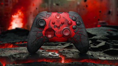 Vue avant de la manette sans fil XBOX – Gears of War: E-Day, Édition limitée.