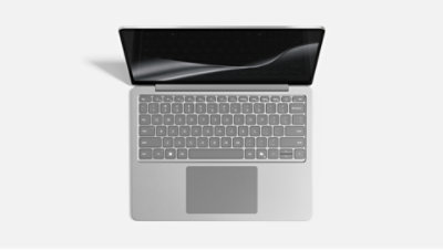 Vista superior de un Surface Laptop de 13 pulgadas (2.ª edición). 