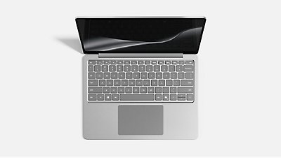 Eine Draufansicht des Surface Laptop, 13-Zoll (2. Edition) in Platin.