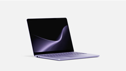 An angled Surface Laptop, 13-inch (2nd Edition) in the color Violet.