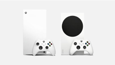 White Xbox Series X and Xbox Series S consoles displayed side by side
