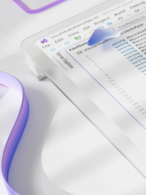 A closeup of a Visual Studio screen.