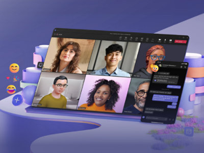 A Microsoft Teams video call.