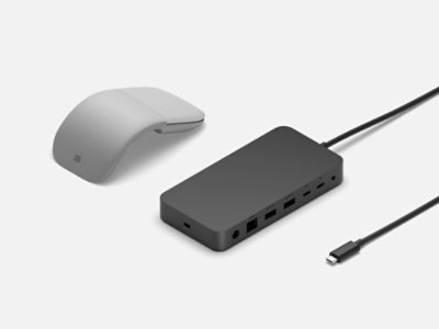Tilbehør med mus og dokkingstasjon for Surface-enheter