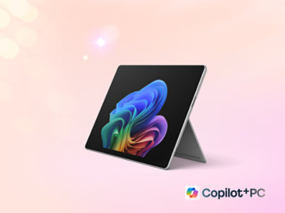 Un dispositivo Surface Pro da 13 pollici di colore platino.