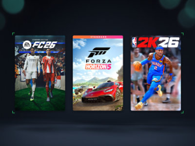 EA Sports FC26, Forza Horizon 5, and NBA 2K26.