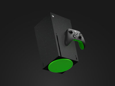 Eine Xbox Series X 2 TB Galaxy Black Special Edition.