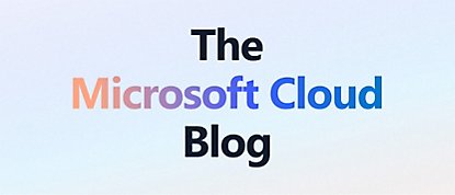 Microsoft Cloud 블로그.