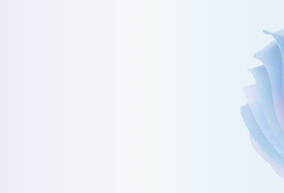 Ein blau-weißer abstrakter Hintergrund mit einer Blume.