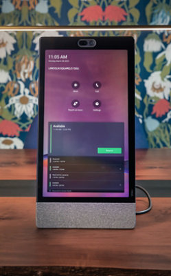 Bild eines eingeschalteten Tabletbildschirms