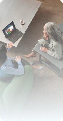 A laptop on a table