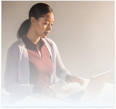 A person holding a folder.
