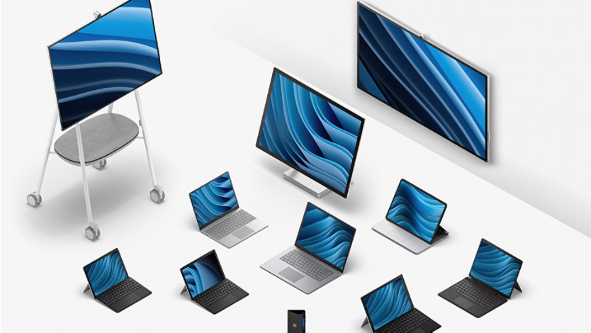Ein Bild von Geräten der Surface-Familie