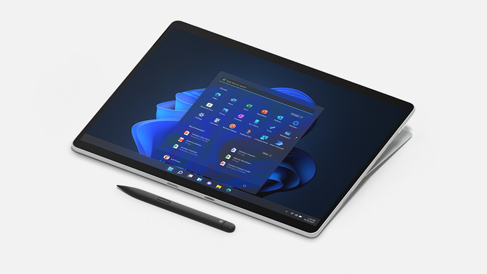 A Surface Pro 8 tablet and pen 