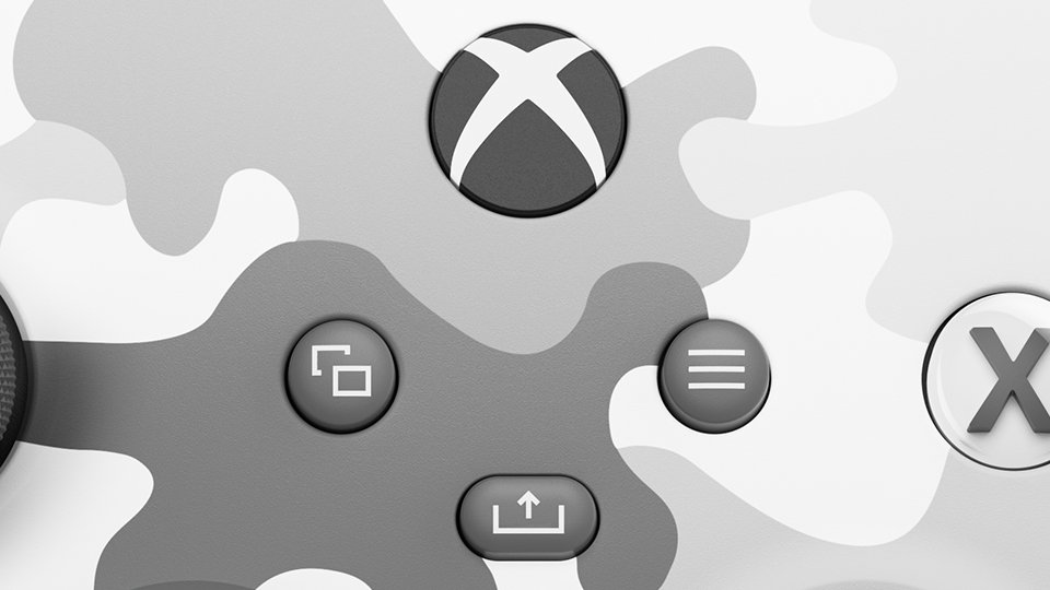 A close-up of the controller’s Share button.