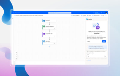 Instancia de Power Automate que muestra el diagrama de flujo para varias tareas