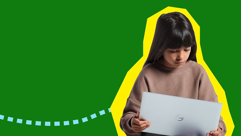 A girl working on Surface device