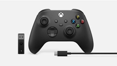 Ein Xbox Wireless Controller + USB-C®-Kabel.
