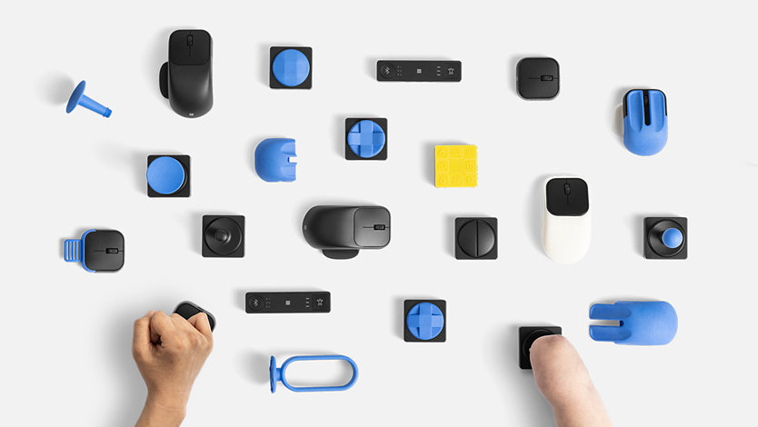 A variety of Microsoft Adaptive Accessories.