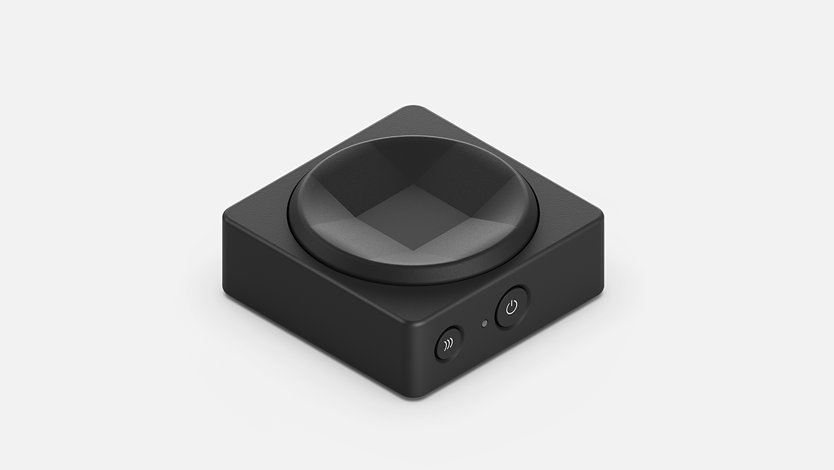 An angled view of the Microsoft Adaptive D-pad Button. 