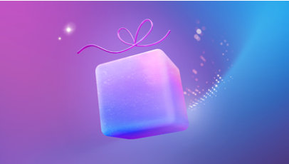 A shimmering gift box.