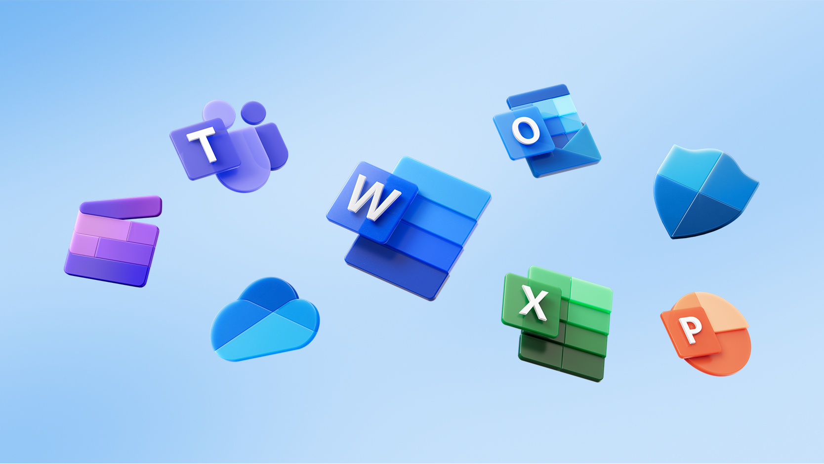 Microsoft 365 suite of apps such as Teams, Word, Outlook, and more.