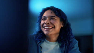 Elev ved computeren.