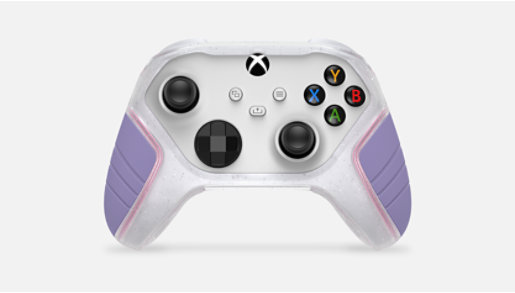 Front view of the Lilac Dream Easy Grip Controller Shell