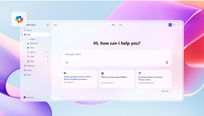 A copilot interface says, "Hi, how can I help you?"