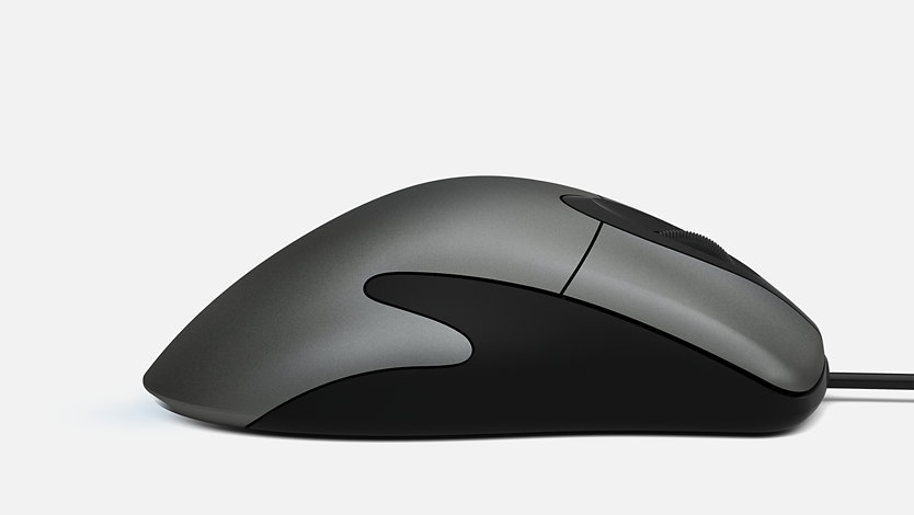 Side view of Microsoft Classic IntelliMouse.
