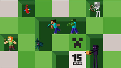 Minecraft characters.