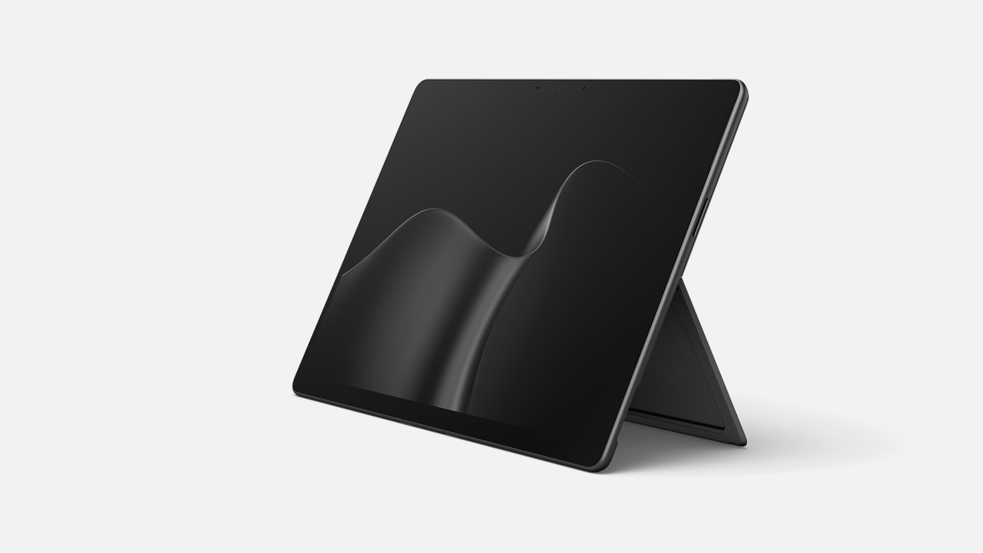 Ein Surface Pro, 13-Zoll (12. Edition) mit ausgeklapptem integriertem Kickstand. 