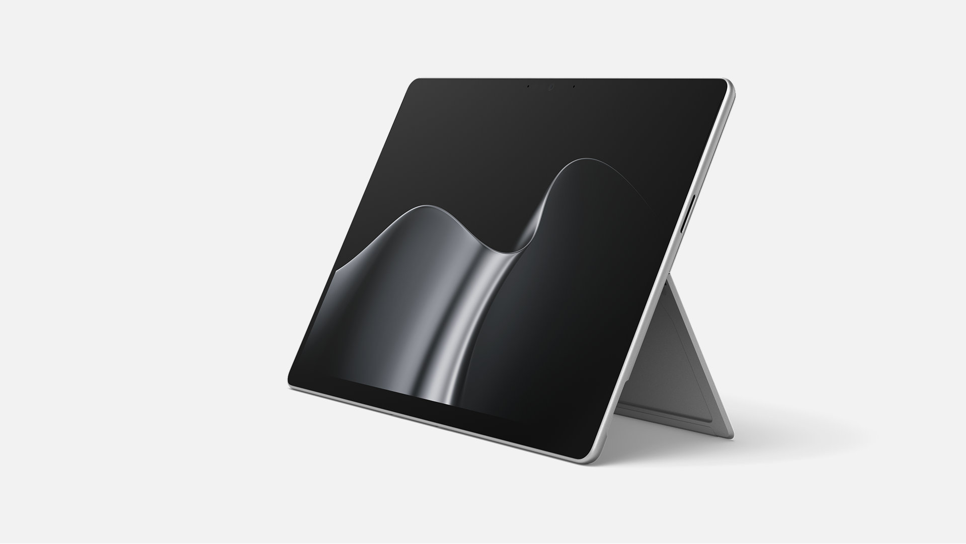 A Surface Pro, 13-inch (12th Edition) with the built-in kickstand engaged. 