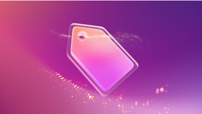 A shimmering gift tag.