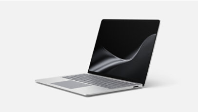 プラチナ カラーの 法人向け Surface Laptop。