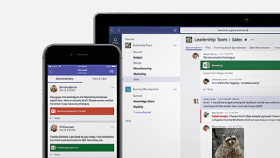 image of Microsoft teams interaction